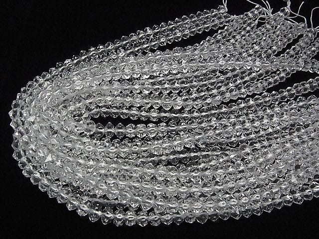 [Video] High Quality! Crystal AAA Star Faceted Button Rondelle 8x8x6mm 1/4 or 1strand beads (aprx.15inch/38cm)