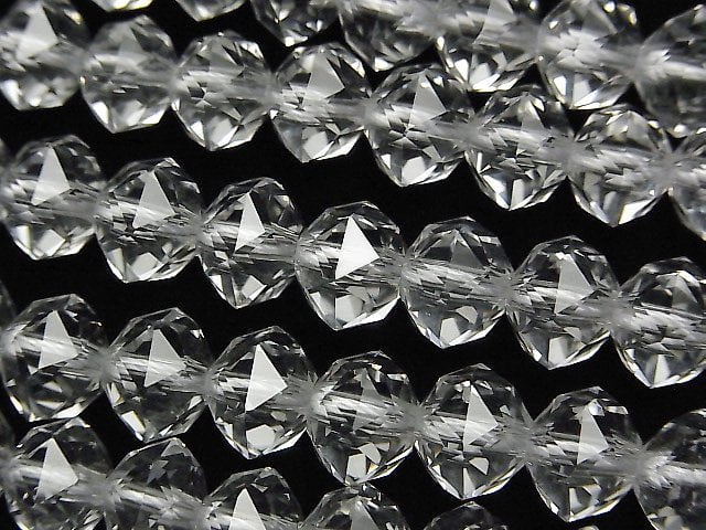 Crystal Quartz, Roundel, Star Gemstone Beads