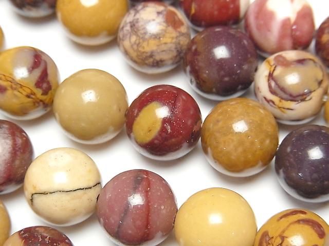 [Video] Mookaite Round 12mm half or 1strand beads (aprx.14inch/34cm)