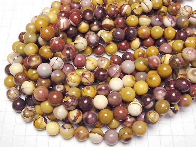 [Video]Mookaite Round 12mm half or 1strand beads (aprx.14inch/34cm)