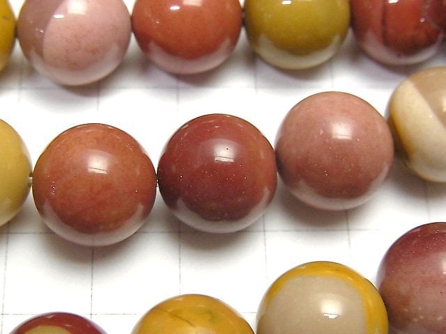 [Video] Mookaite  Round 14mm half or 1strand beads (aprx.15inch/36cm)