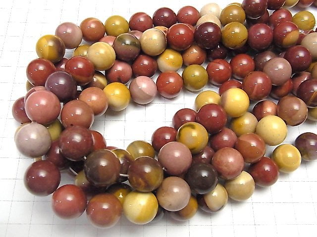 [Video] Mookaite  Round 14mm half or 1strand beads (aprx.15inch/36cm)