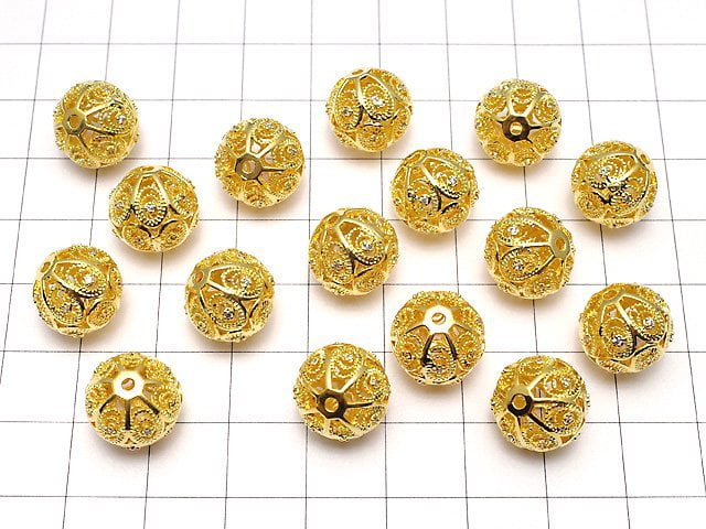 Metal Parts watermark pattern entering Round 12mm gold color w / CZ 1pc $4.79!