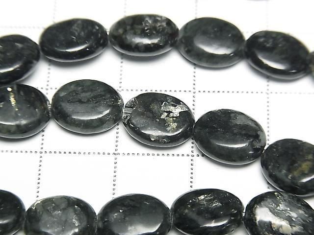 [Video] Nuummite Oval 10x8mm 1-strand beads (approx. 15inch/38cm)
