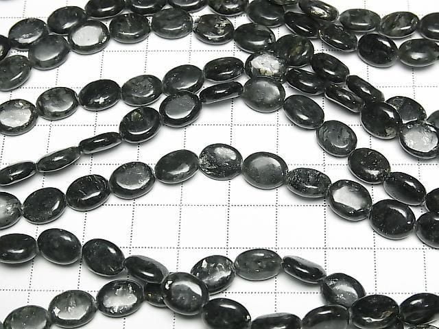 [Video] Nuummite Oval 10x8mm 1-strand beads (approx. 15inch/38cm)