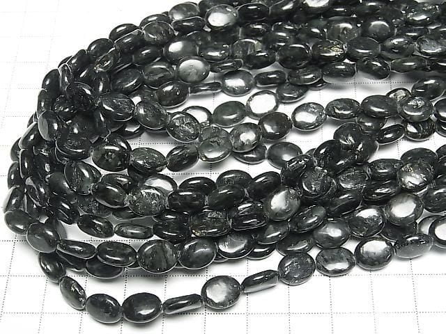[Video] Nuummite Oval 10x8mm 1-strand beads (approx. 15inch/38cm)