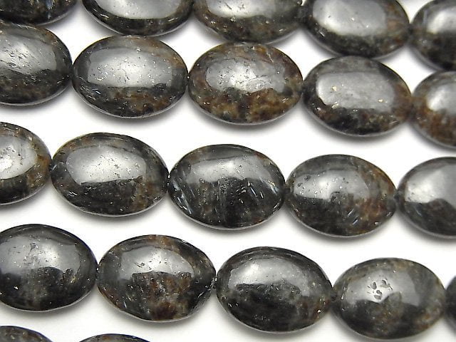 Nuummite / Astrophyllite, Oval Gemstone Beads