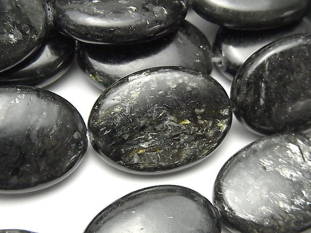 Nuummite / Astrophyllite, Oval Gemstone Beads