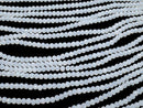 1strand $1.79! Glass Beads  Faceted Button Rondelle 4 x 4 x 3 mm White NO.3 1strand beads (aprx.16 inch / 40 cm)