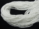 1strand $1.79! Glass Beads  Faceted Button Rondelle 4 x 4 x 3 mm White NO.2 AB 1 strand beads (aprx.17 inch / 43cm)