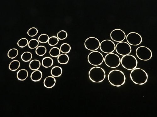 14KGF Component Ring (Round) 11,15,21,26mm Hammer pattern 1pc