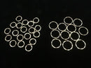 14KGF Component Ring (Round) 11, 15, 21, 26mm Hammer Pattern 1pc
