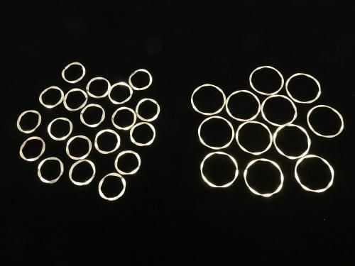 14KGF Component Ring (Round) 11, 15, 21, 26mm Hammer Pattern 1pc