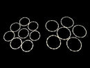 14KGF Component Ring (Round) 11, 15, 21, 26mm Hammer Pattern 1pc