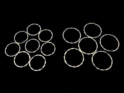 14KGF Component Ring (Round) 11,15,21,26mm Hammer pattern 1pc