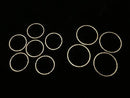 14KGF Component Ring (Round) 10, 14, 20, 25mm Hammer Pattern 1pc
