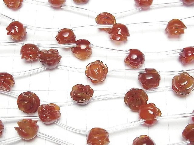 [Video] Red Agate AA++ Rose 12mm half or 1strand beads (aprx.13inch/31cm)