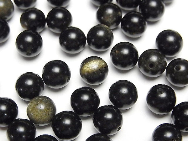 Obsidian, Round Gemstone Beads