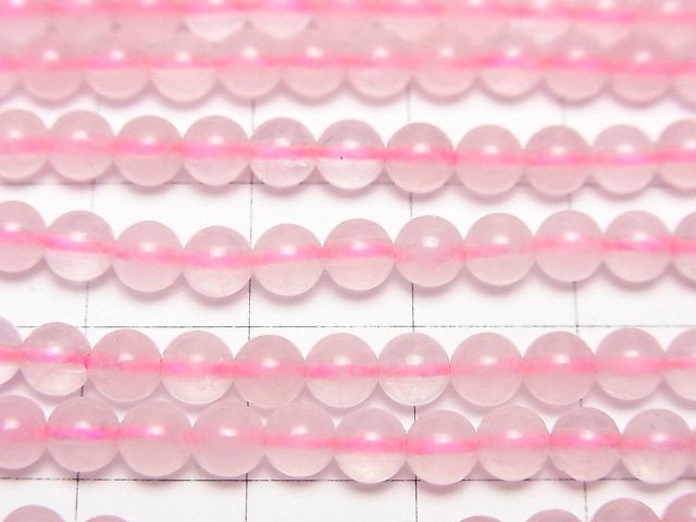 [Video]Rose Quartz Round 4.5mm 1strand beads (aprx.15inch/37cm)