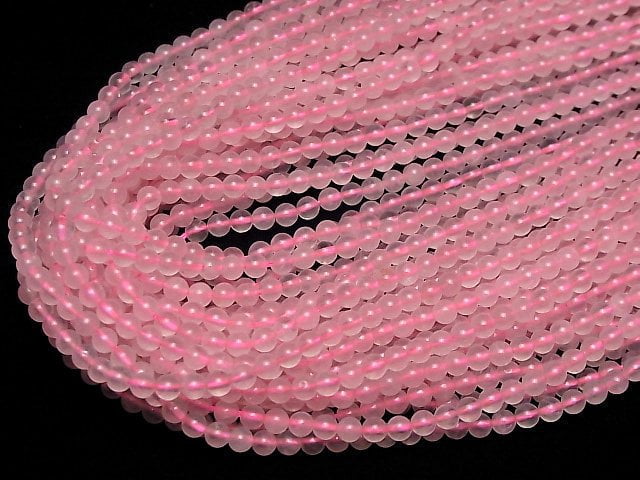 [Video]Rose Quartz Round 4.5mm 1strand beads (aprx.15inch/37cm)