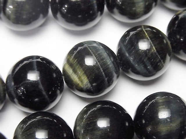 [Video]Natural color Green Tiger's Eye AA++ Round 16mm half or 1strand beads (aprx.15inch/36cm)