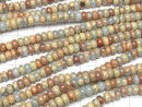 Impression Jasper  Rondelle 6x6x3mm half or 1strand beads (aprx.15inch/38cm)
