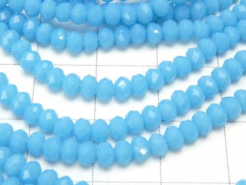 1strand $1.79! Glass Beads  Faceted Button Roundel 3x3x3mm Sky Blue 1strand beads (aprx.14inch / 34cm)