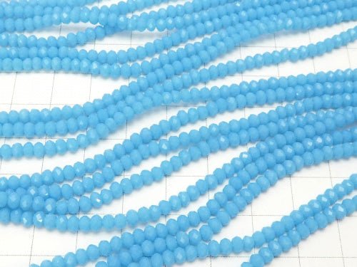 1strand $1.79! Glass Beads  Faceted Button Roundel 3x3x3mm Sky Blue 1strand beads (aprx.14inch / 34cm)