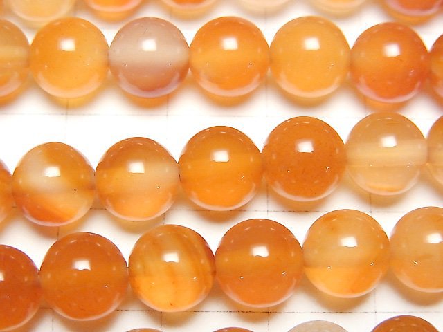 [Video] Mixed Carnelian Round 8mm 1strand beads (aprx.14inch/34cm)