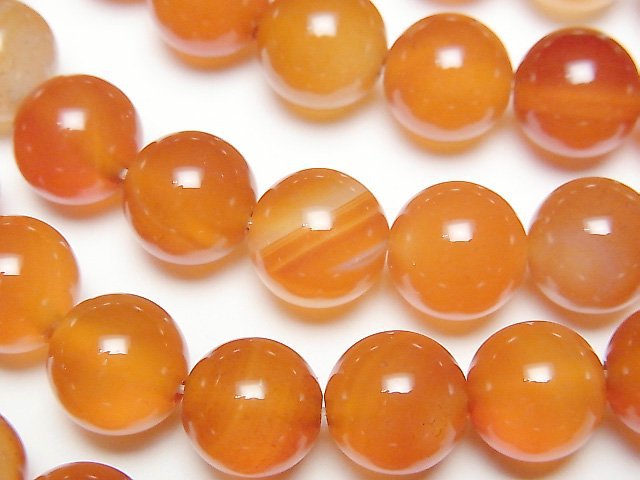 Carnelian, Round Gemstone Beads