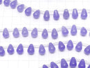 Blue Lavender Jade Drop 10x7x7mm half or 1strand beads (aprx.15inch/38cm)