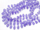 Blue Lavender Jade Drop 10x7x7mm half or 1strand beads (aprx.15inch/38cm)