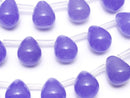 Blue Lavender Jade Drop 11x9x9mm half or 1strand beads (aprx.15inch/38cm)