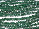 1strand $1.79! Glass Beads  Faceted Button Rondelle 3 x 3 x 2 mm Green AB 1 strand beads (aprx.15 inch / 36 cm)