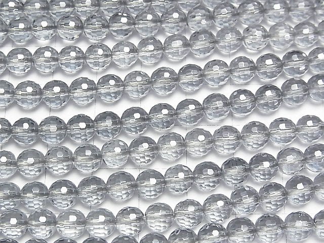 Silver flash crystal 128 Faceted Round 6 mm half or 1 strand beads (aprx.15 inch / 37 cm)