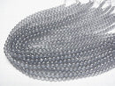 Silver flash crystal 128 Faceted Round 6 mm half or 1 strand beads (aprx.15 inch / 37 cm)