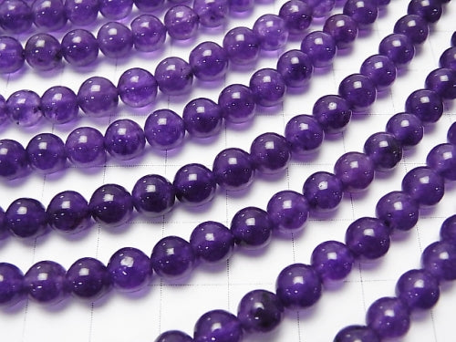1strand $3.79! Dark Purple Color Jade Round 6mm 1strand beads (aprx.15inch / 38cm)