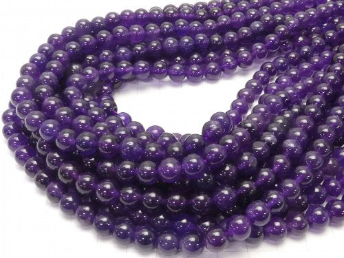 Dark purple color Jade Round 8mm 1strand beads (aprx.15inch/36cm)