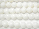 White Shell Round 6mm 1-strand beads (approx. 15 inches/38 cm)