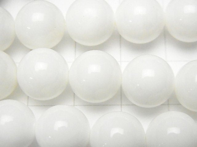 White Shell Round 10mm 1strand beads (aprx.15inch/37cm)