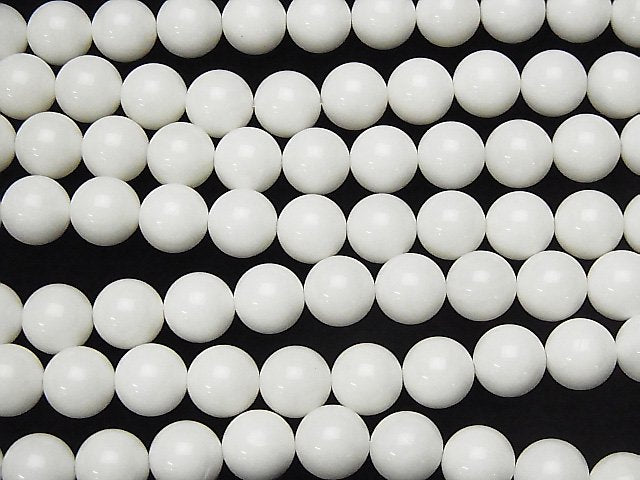 White Shell Round 10mm 1strand beads (aprx.15inch/37cm)