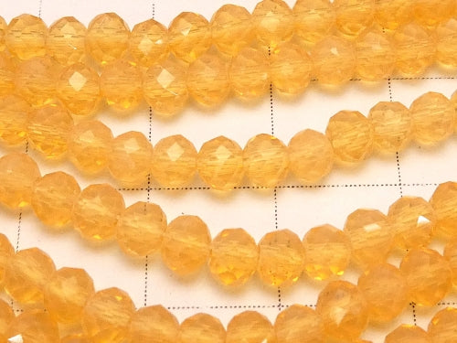 1strand $1.79! Glass Beads  Faceted Button Roundel 4x4x3mm Orange 1strand beads (aprx.19inch / 46cm)