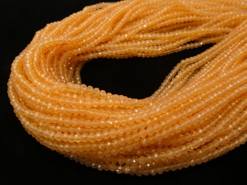 1strand $1.79! Glass Beads  Faceted Button Roundel 4x4x3mm Orange 1strand beads (aprx.19inch / 46cm)