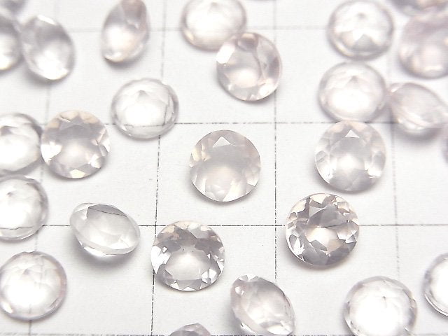 [Video]High Quality Rose Quartz AAA Loose stone Round Faceted 6x6mm 5pcs