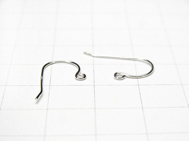 Silver925  Earwire 18x10mm Rhodium Plated  2pairs