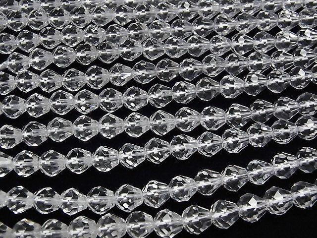 [Video] Crystal AAA Faceted Drop 8 x 8 x 8 mm half or 1 strand beads (aprx. 15 inch / 37 cm)