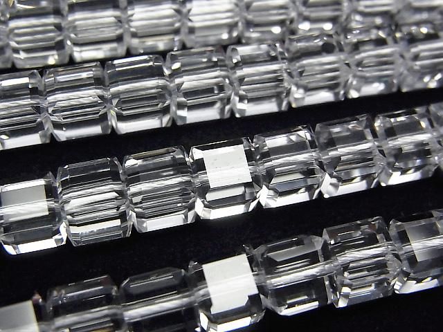 [Video] High Quality! Crystal AAA Cube Shape 6x6x6mm half or 1-strand beads (approx. 15inch/38cm)