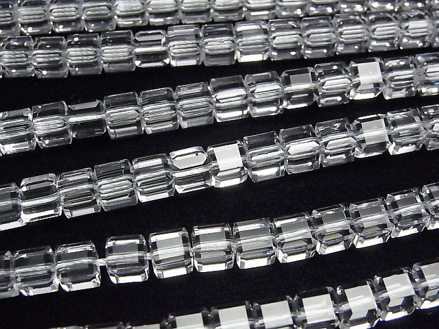 [Video] High Quality! Crystal AAA Cube Shape 6x6x6mm half or 1strand beads (aprx.15inch/38cm)