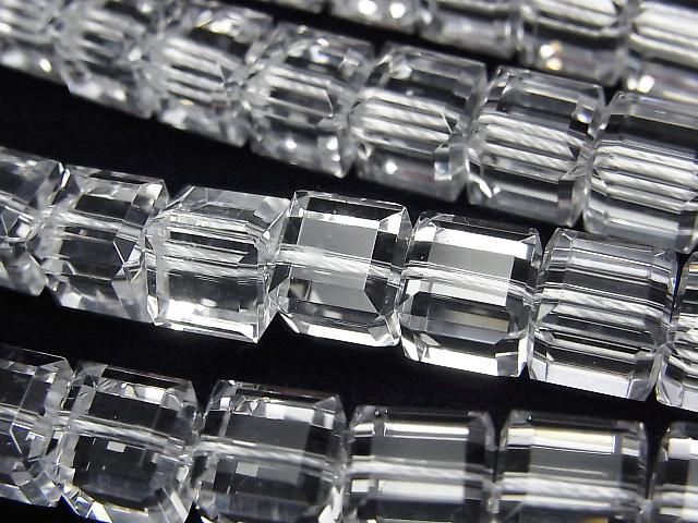 [Video] High Quality! Crystal AAA Cube Shape 8x8x8mm half or 1-strand beads (approx. 15inch/36cm)
