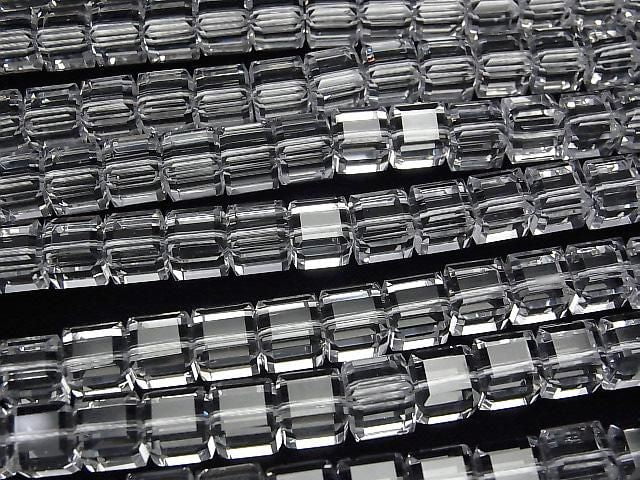 [Video] High Quality! Crystal AAA Cube Shape 8x8x8mm half or 1-strand beads (approx. 15inch/36cm)